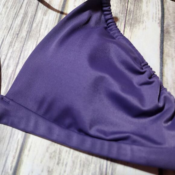 Victoria's Secret purple triangle bikini top woman's size small - Picture 8 of 10